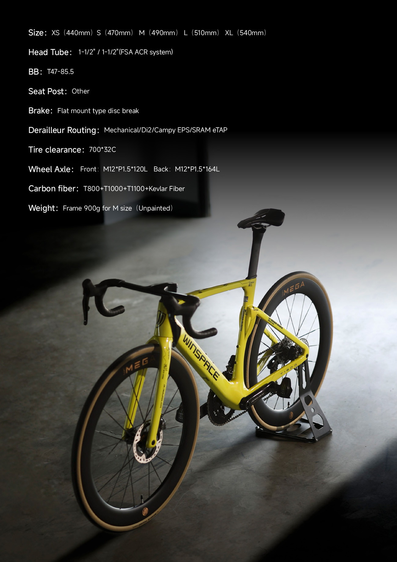 Winspace T1600 Aero specifications